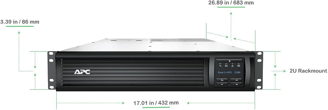 APC Smart-Ups 2200Va LCD Rm 2U 120V with Network Card
