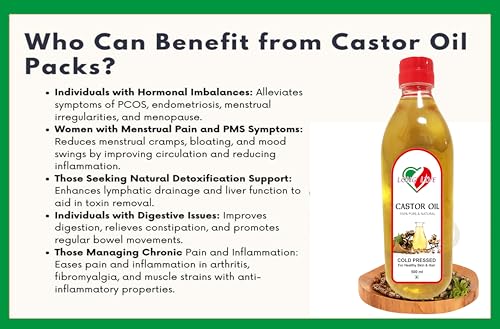 Image of Long Live Castor Oil Wood Pressed - 500Ml | Pure Cold-Pressed Arandi Oil By Farmers Society | Edible | Hair Growth Skin Care Moisturizer Nails Luscious Eyelashes