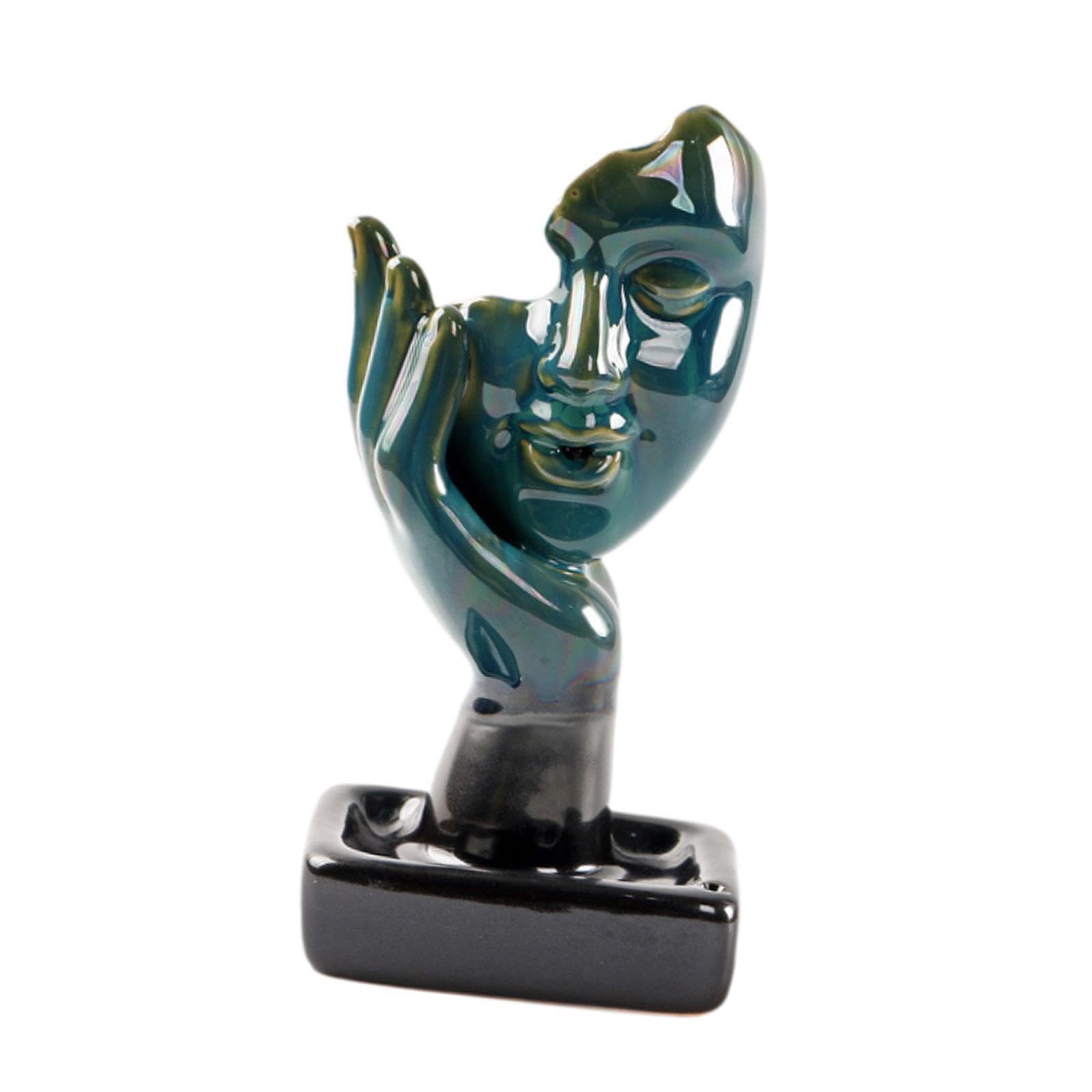 QIXCXAZ Censer Figurine Incense Holder Unique Waterfall For Yoga Meditation Decoration At Home Or Office Unique And Simple Abstract Half Body Female Figurine