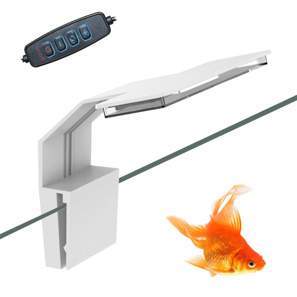 LED Aquarium Light, USB Clip-On Waterproof Adjustable Fish Tank Light with 4 Colors, Full Spectrum Plant Lights for Nano Mini Pico Refugium Tank