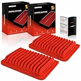 A-Premium 2-PC Pre-oiled Engine Air Filter Compatible with Toyota Corolla 2009-2019, Matrix