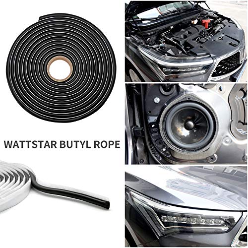 Wattstar Black Butyl Tape, 3/8'' X 15Ft Headlight Sealant, Black Rv Sealant Tape For Car/Rv Headlamps, Taillights, Windshields, Windows And Doors, 1Pc #TOP5