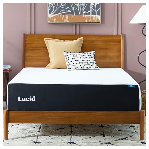 Lucid 14 Inch Queen Mattress – Plush Memory Foam Mattress – Bamboo Charcoal Foam – Gel Infused – Hypoallergenic Foam Mattress– Bed-In-A-Box- CertiPUR-US Certified