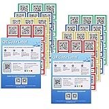 QR Code Labels Smart Tags Intelligent Color Coded Stickers for Easy Storage Organization (72 PCS)