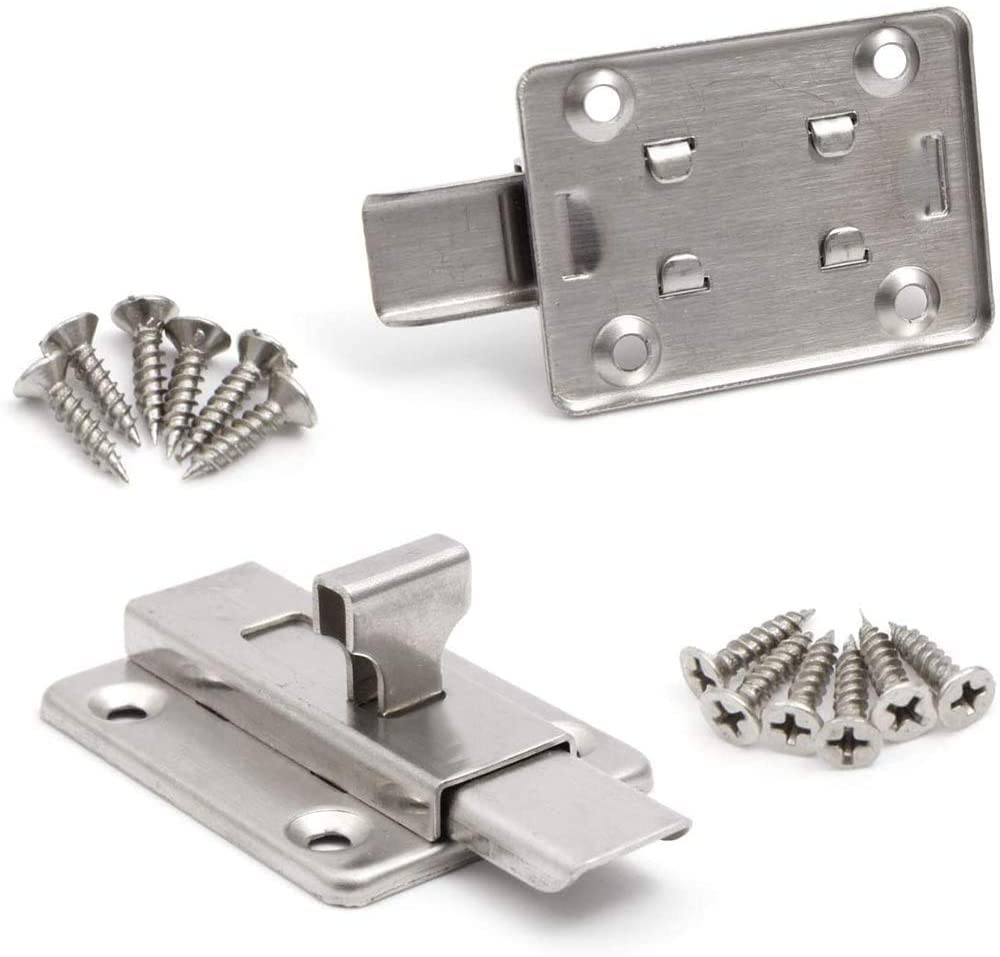 Cerradura de perno, perno de puerta, perno de puerta, 2 piezas, pernos de puerta, pestillo de acero inoxidable, cerradura de puerta corrediza, perno deslizante montado en superficie for todo