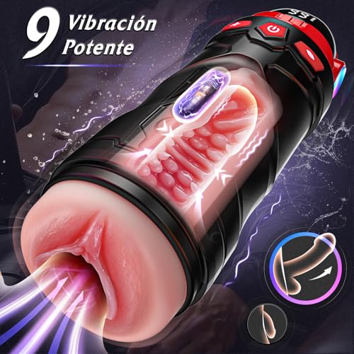 Miniatura 4 de Masturbádores Masculino Más Vendido - Masturbador Masculino Juguetes Eróticos Para Pareja Sexuales Con 9 Modos Vibración Succión, 3d Vagina Anal Coño Masturbándose Para Hombres Succionador De Pene