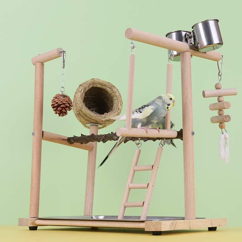 Parrot Playstand Parrot Game Stand Parrot Toy Supplies Training Stand Stand Funny Bird Bird Toy Climbing Frame Climbing Ladder Swing Ladder Bird Playground