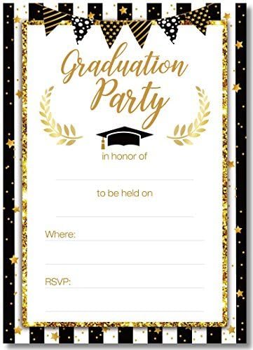 110PCS 2023 Graduation Party Invitations Cards with Envelopes Stickers - Grad Congrats Announcements Supplies