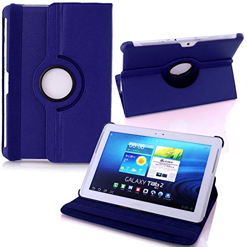Themax® Cuir Coque Etui Rotatif à 360 ° pour Samsung Galaxy Tab - Une Protection complète Rotatif à 360 ° et Fonction de Mise en Veille Automatique Smart Folio/Taper étui pour Samsung Tab P5200 Cover
