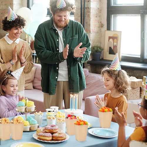 Image of 150 Pcs Popcorn Boxes, 22-27 Oz Mini Paper Popcorn Box, Oil-Proof Kraft Paper Popcorn Bags, Popcorn Container for Movie Theater Carnival Birthday Party Supplies(3.54 x2.48 x5.35 Inch)