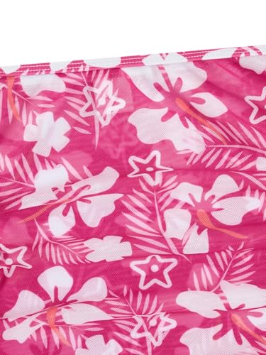 Image of COZYEASE Girls' 3 Piece Set Floral Print Bikini Swimsuit with Drawstring Beach Skirt Cute Ruched Bathing Suit