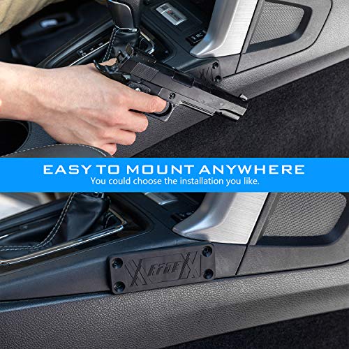 RPNB Magnetic Gun Mount & Holster for Vehicle and Home-HQ Rubber Coated 40 Lbs-Gun Magnet Firearm Accessories.Concealed Holder for Handgun,Rifle,Shotgun,Pistol,Revolver,Car,Safe (2 Packs)