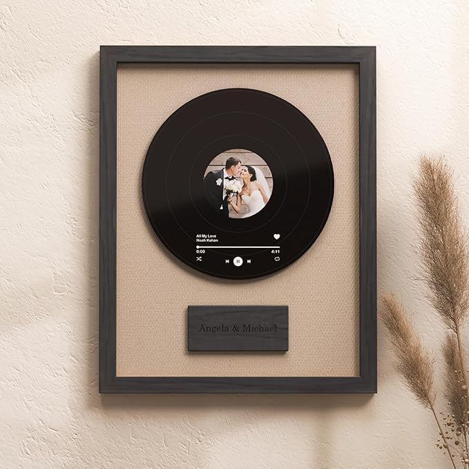 Miniatura 4 de Arte de pared personalizado para grabar Regalo de música personalizado para novio, marido o él Regalo único de aniversario, boda o cumpleaños para