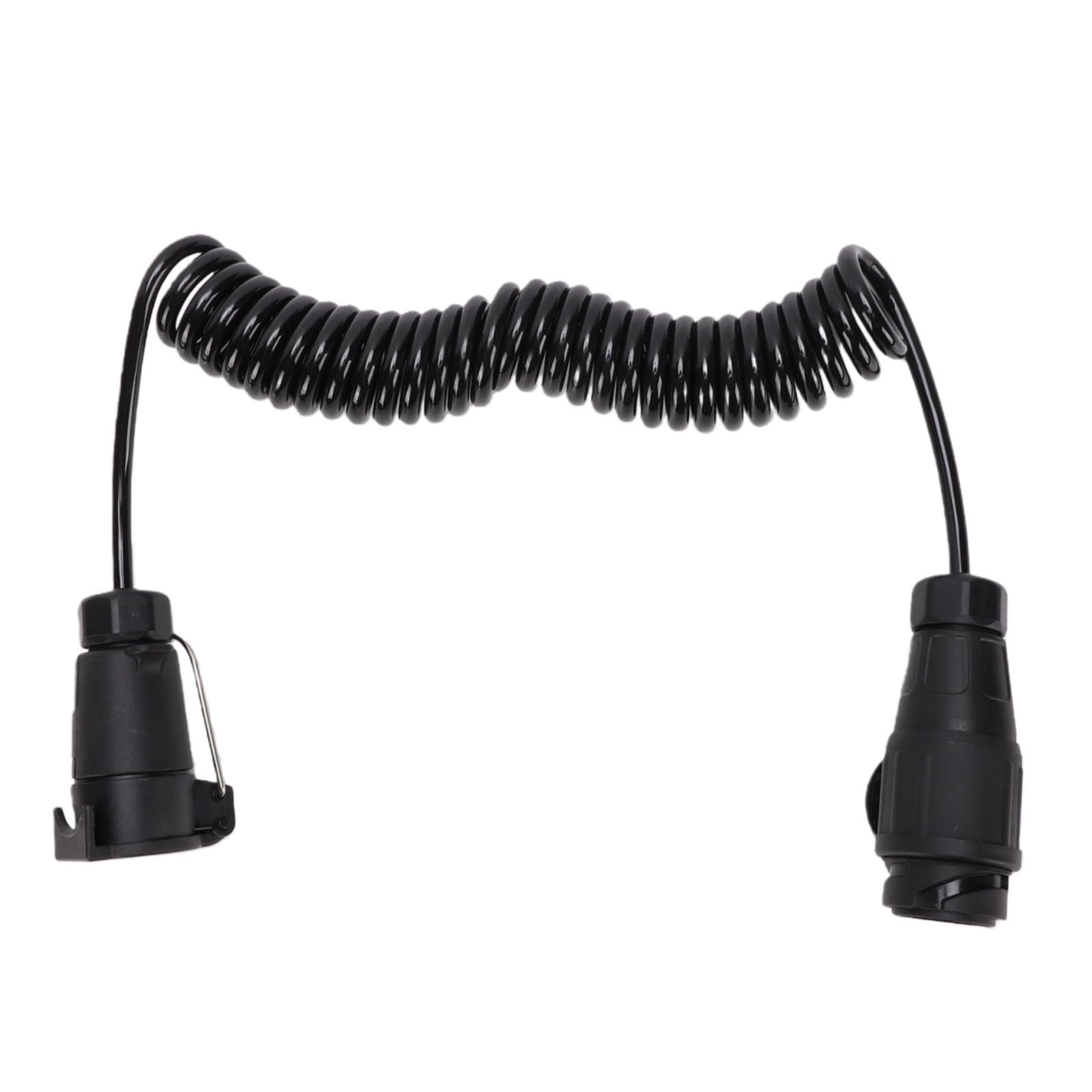 13-poliger Stecker auf 7-polige Steckdose, Anhänger-Verkabelungsadapter, 9,84 Fuß Langes Spiralverlängerungskabel, Robuster Universalstecker mit Plug & Play, Ideal für Wohnmobile, Anhänger und