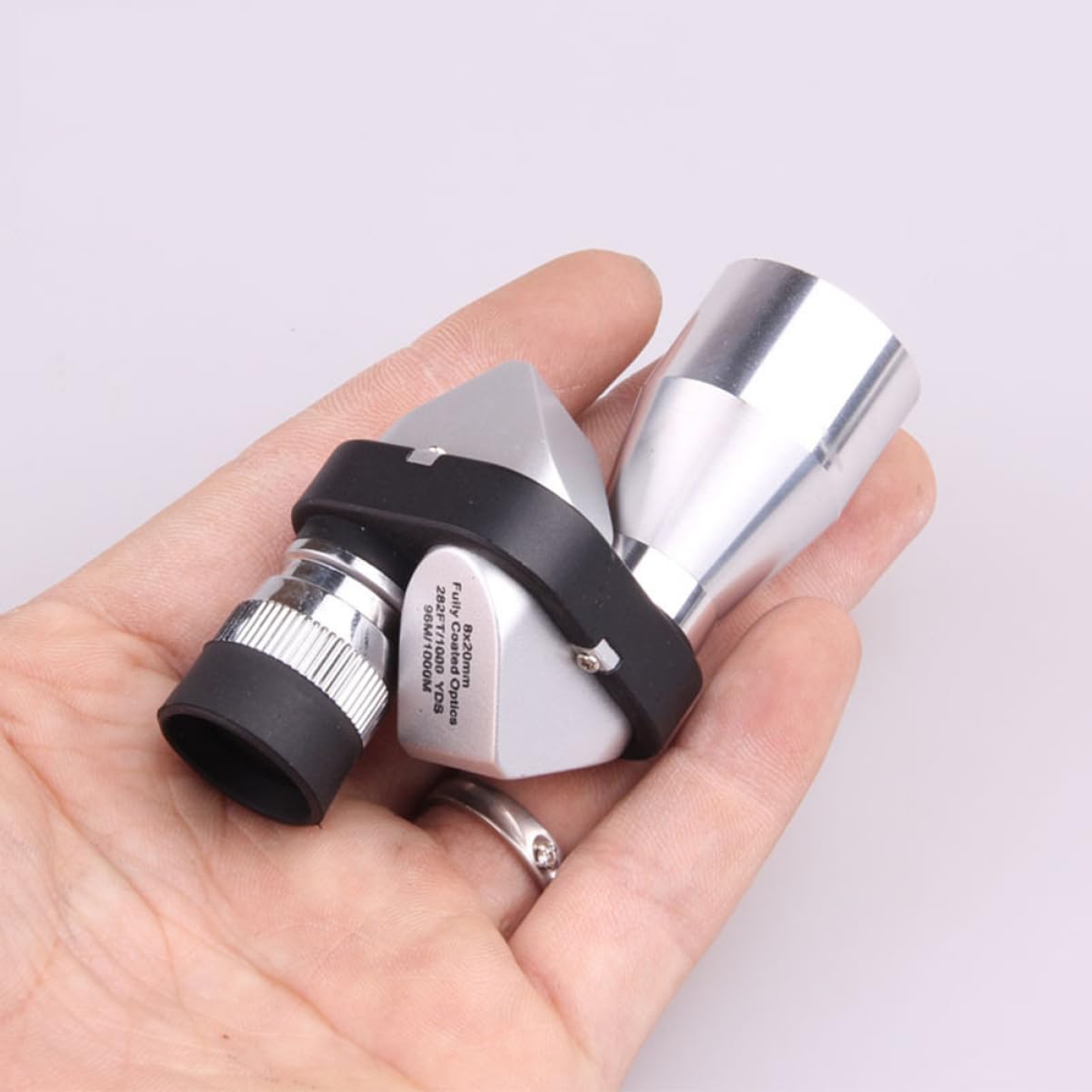 Mipcase Optical Mini Telescope Adjustable Focus with Red and Blue Film for Travel Desert Expeditions Live Sports Viewing and Scenic Observation