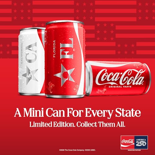 Image of Coca-Cola Soda Soft Drink Fridge Pack Mini Cans, 7.5 fl oz, 10 Pack