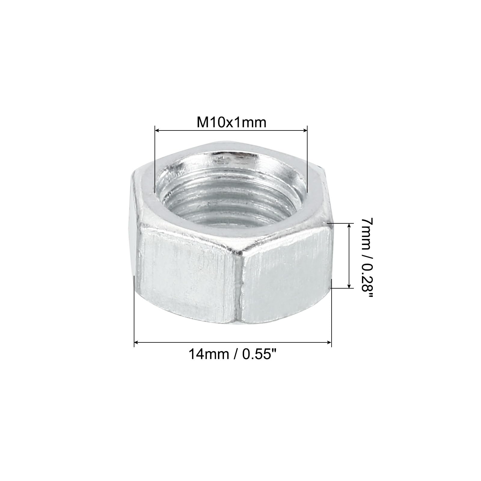 PATIKIL M10x1.0 Steel Hex Nuts - Image 2