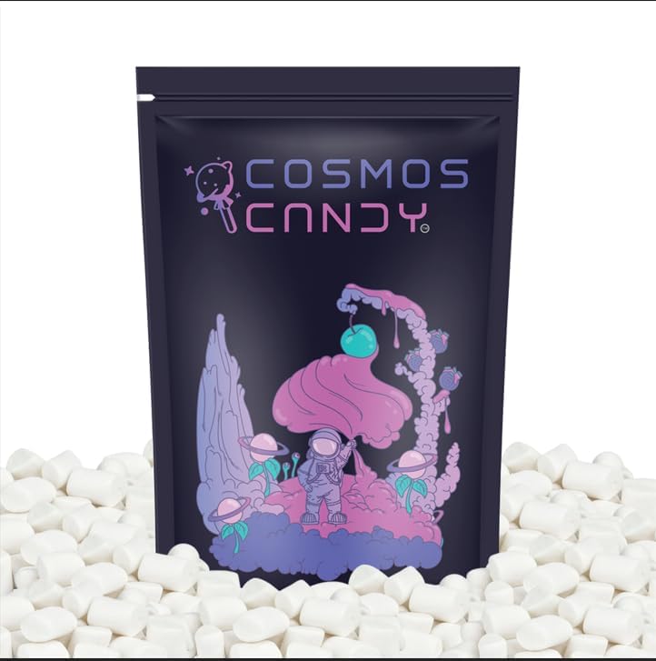 KRAFT MINI MARSHMALLOWS  1 libra  En una bolsa resellable Cosmos Candy