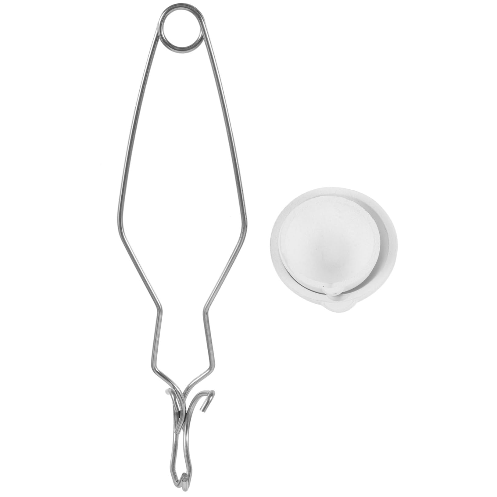 ULDIGI 3-Piece Ceramic Crucible Set Metal Melting Jewelry Tool Non-Slip Jaws Crucible Dish Tongs for Gold Silver Copper