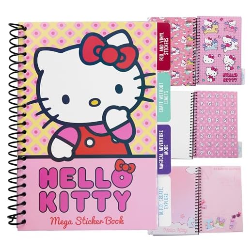 Hello Kitty Libro de Pegatinas para Niñas y Adolescentes, Pack Pegatinas de 28 Hojas 400+ Pegatinas Infantiles, Ideas Regalos Anime