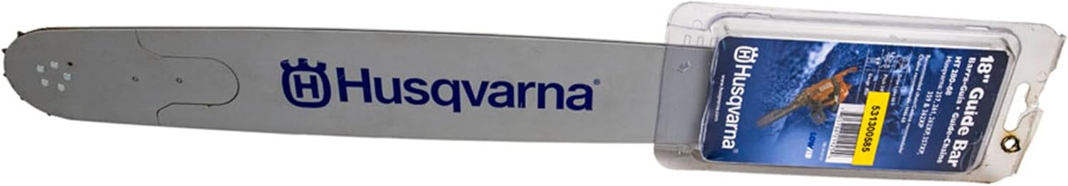 Husqvarna X-Tough 18 Inch Chainsaw Bar, 3/8" Pitch, .050" Gauge and 68 Drive Links