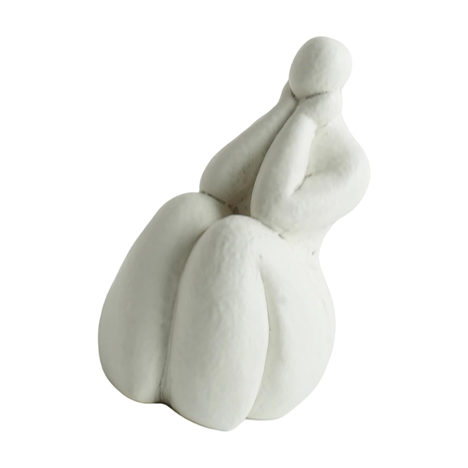 Mekalero White Japanese Aesthetic Resin Human Form Sculpture 12Cm Height Simple Decor Artwork Bookend Statue