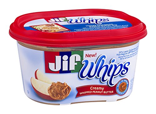 Jif Whips Creamy Whipped Peanut Butter 15OZ (Pack of 12)