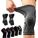 Compression Knee Sleeves Brace Pair-Booster Arthritis Meniscus Recovery Pain Relief Leg Joint Best Recovery Strap Protector Stabilizer Wrap Power Band