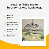MiniSun | Wavy Wire Design Easy Fit Ceiling Pendant Light Shade in a Copper Metal Finish | Home Décor, Bedside & Desk Lamp | 310mm Shade Width - Image 3
