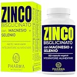 Zinco bisglicinato con magnesio, vitamina C, selenio, vitamina D3, rame, calcio e carnosina, integratore completo in capsule ad alta assimilazione, supporto quotidiano