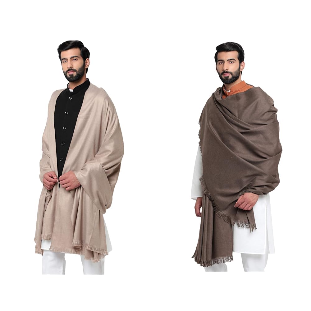 weavers villa Men's Plain Woollen Dhariwal Grey Lohi/Shawl, 125cm x 250cm Men's Plain Woollen Dhariwal Grey Lohi/Shawl, 125cm x 250cm-picture-25