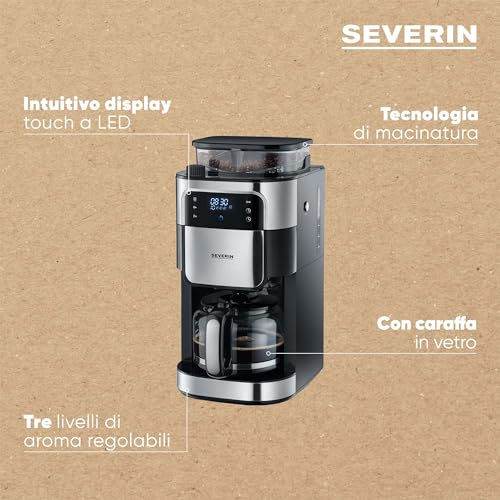 Severin Ka 4813 Macchina Da Caffe' Con Filtro In Acciaio E Grinder - 4
