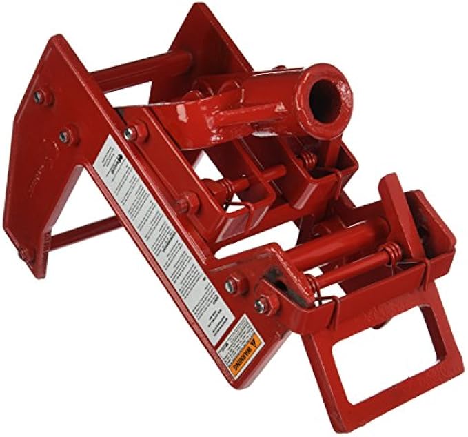 Qualcraft 2601 Portable Wall Jack, for Use with 1-1/2 X 3-1/2 in Fir Poles Or 1 in Od Steel Pipe, Malleable Iron, Red