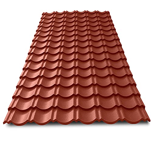 Tôle imitation tuile emboîtable - Bacacier tuile R Originale® | 2070 x 934 mm - 1.80 m² | Brun mat