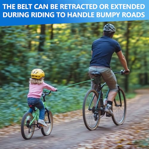 Fahrrad Abschleppseil Kinder,Gtuzkheu 2.5M Fahrrad Traktionsseil, Eltern Kind Zugseil Abschleppseil Traktionsseil,Einziehbares Abschleppstange Fahrrad Tragfähigkeit 500 lbs für Kinder MTB Bike