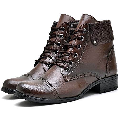 Bota Coturno Feminino Cano Baixo 601 DUBUY (35, MARROM)
