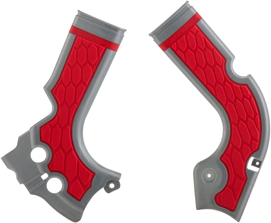 Acerbis XGrip Frame Guards Silver/Red for Honda CRF450R 20132016 Automotive