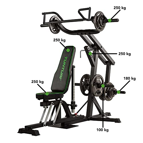 Tunturi Kraftstation WT80, Fitnessstation für Zuhause, Multigym mit Hantelbank – Bild 5