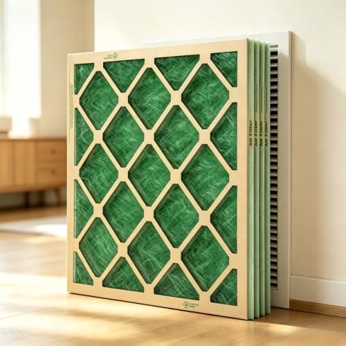 Nested MERV 1 Fiberglass HVAC Air Filter 20"x25"x1", 4 Pack Furnace Filters