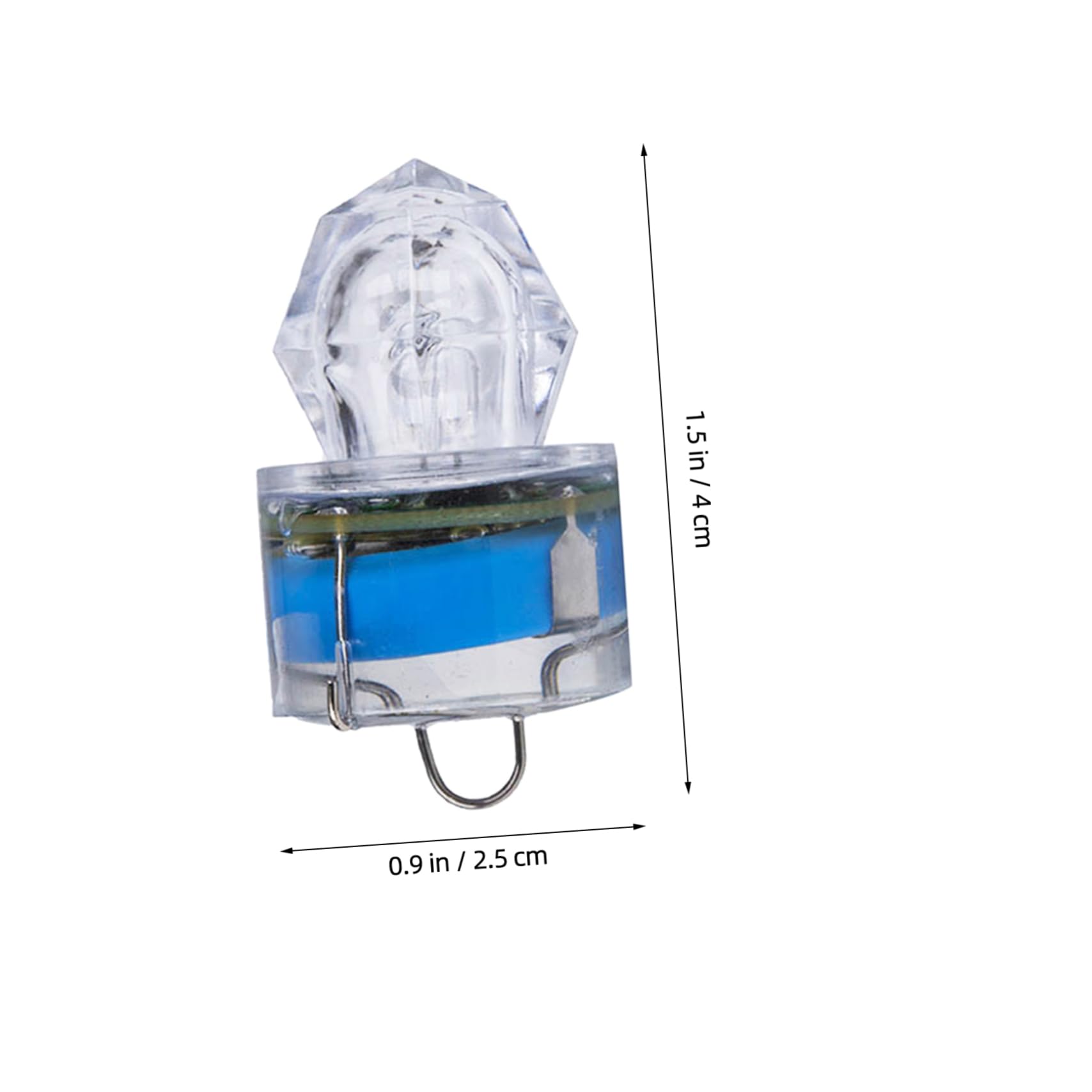 POPETPOP 2Pcs LED Underwater Fishing Light Lure for Night Fishing Random Color Bait Attractor for Deep Sea Lake River Use