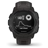 Garmin Instinct, Rugged Outdoor Watch with GPS, Features Glonass and Galileo, Heart Rate Monitoring and 3-Axis Compass, Graphite
