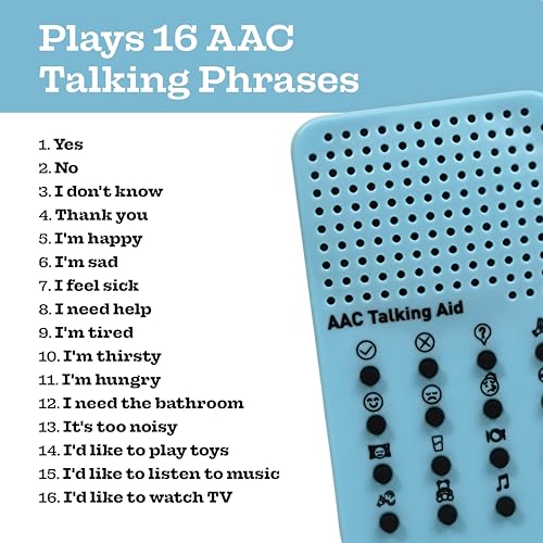 AAC Non Verbal Communication Device for Autism, Speech Therapy, & Stroke Rehab, Tools for Autism Talking Aids with 16 Phrases - Autistic Toys for Kids and Adults - Image 2