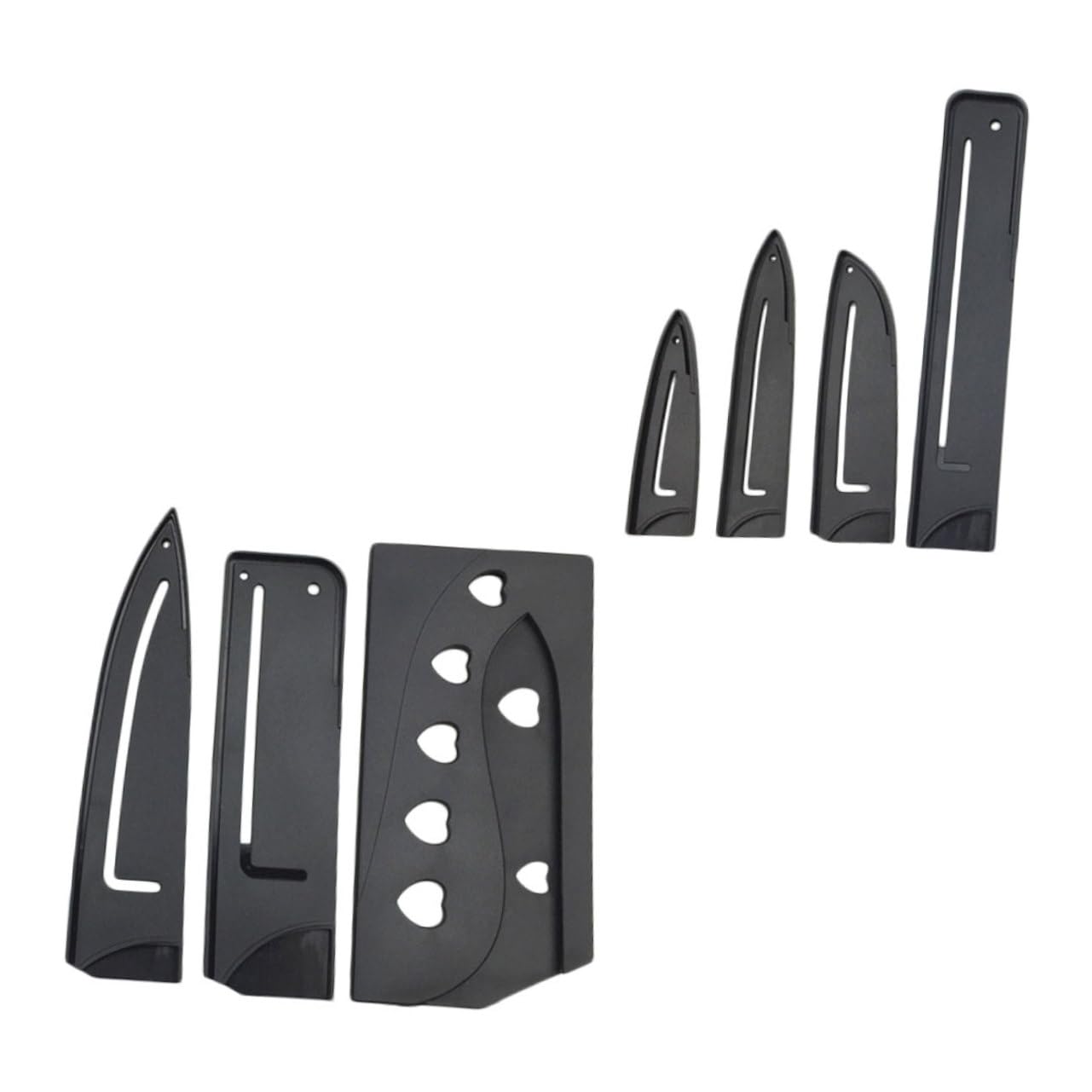 KICHOUSE Portable Safety Cover 7pcs Plastic Cutter Cover Kitchen Tool Guards Cut Resistant Puncture Proof Easy to Carry Food Safe Random Style