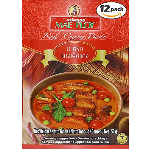 MAE PLOY bhJ[y[Xg 50O [vC RED CURRY PASTE 50g ^CJ[ (12 Pack)