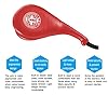 Taekwondo Kick Pad, Pack of 2 Taekwondo Durable Kick Pad Target Tae Kwon Do Karate Kickboxing Training (Red) Taekwondo Sparring Gear Tae Kwon Do Hand Slap Pads