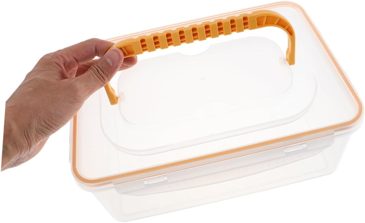 BESTYASH 2pcs Breastfeeding Accessory Freezer Milk Storage Organizer Leakproof Square Milk Storage Box Lid