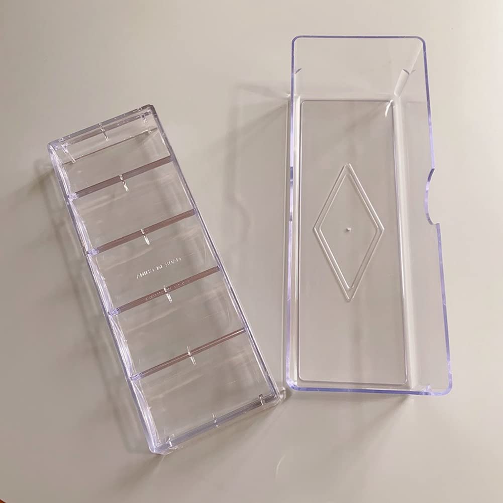 Rack à jetons de poker en acrylique transparent avec couvercle, pour 100 jetons chacun