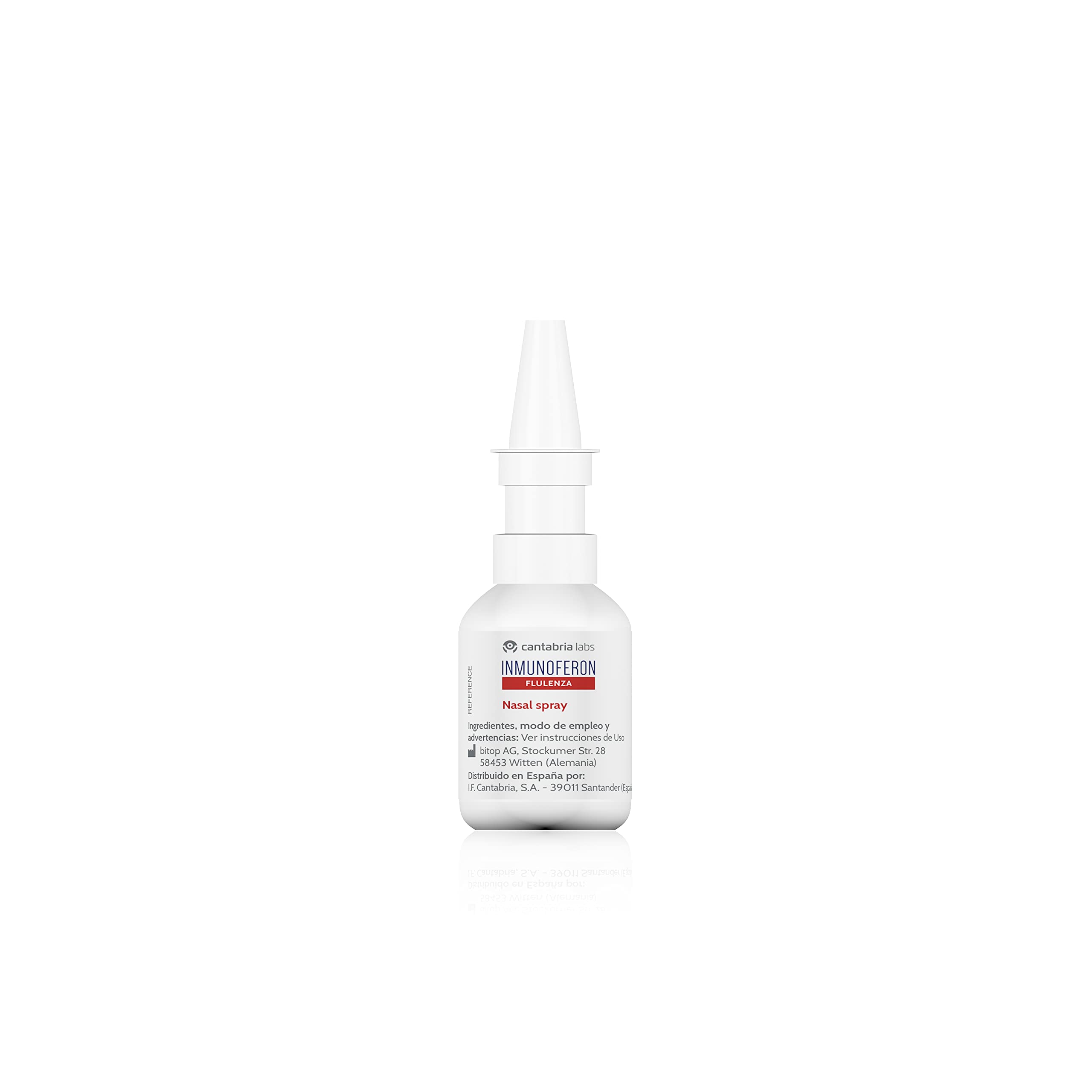 Cantabria Labs Flulenza Nasal Spray - Protección Natural, Descongestiona la Nariz, Reduce la Inflamación, Alivia los Síntomas como Sequedad, Estornudos y Picor, 20 ml
