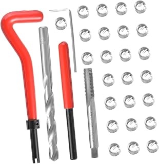 VICASKY 30 Peças Ferramenta De Reparo De Rosca Kit De Reparo Mestre De Rosca Kit De Reparo Mestre De Rosca Kit De Reparo De Bobina Helicoidal Kit De Inserção De Rosca Ferramenta