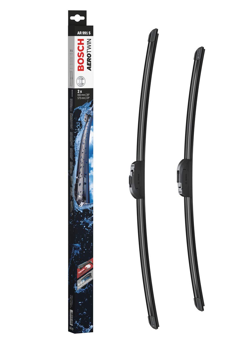 Bosch Wiper Blade Aerotwin AR991S, Length: 650mm/575mm – Set of Front Wiper Blades - Only for left- hand drive (EU)